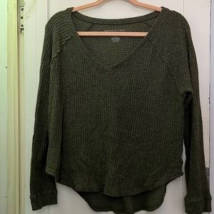 Green American Eagle Soft and Sexy Sweater
